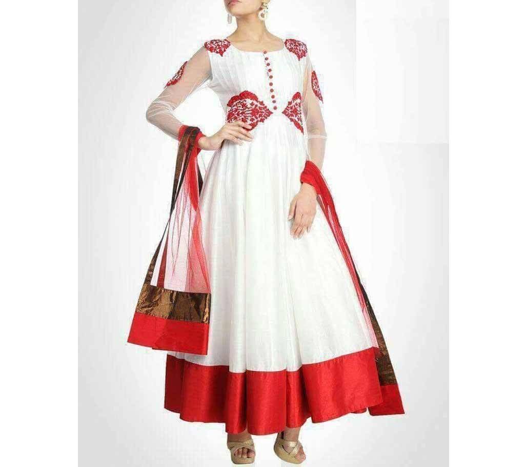 Semistitched embroidery cotton three piece-copy 