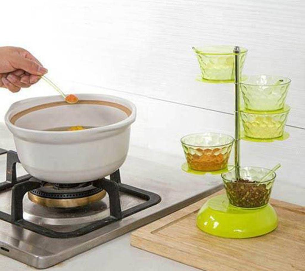 5 layer rotating spice pot set 