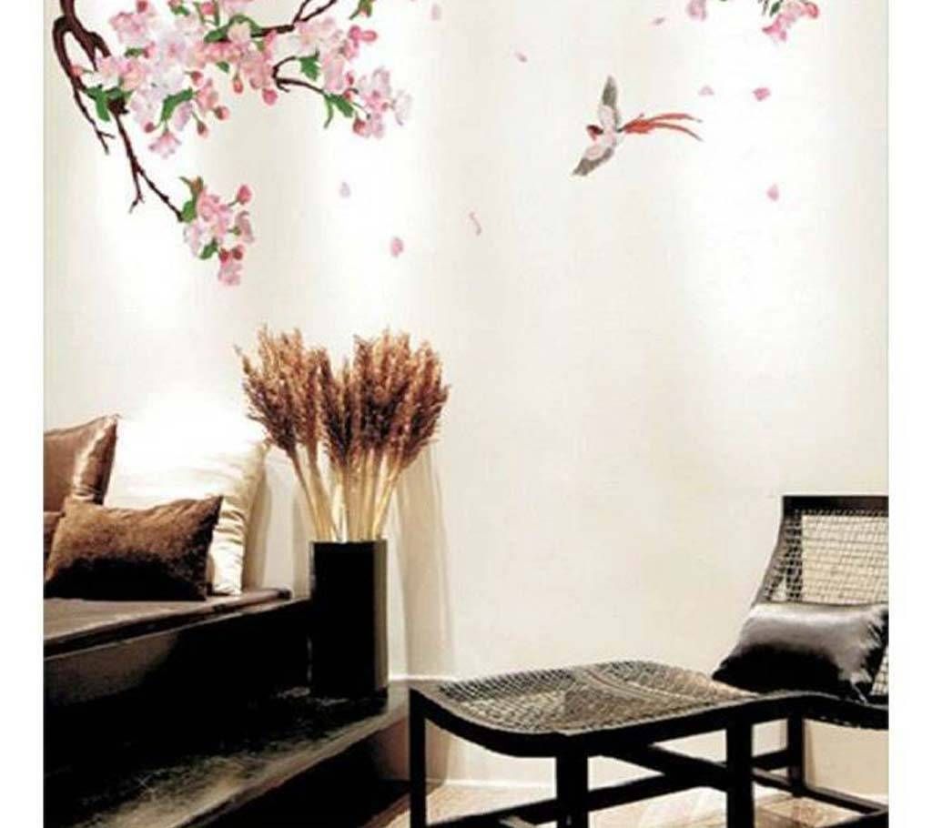 Flower printed wall sticker
