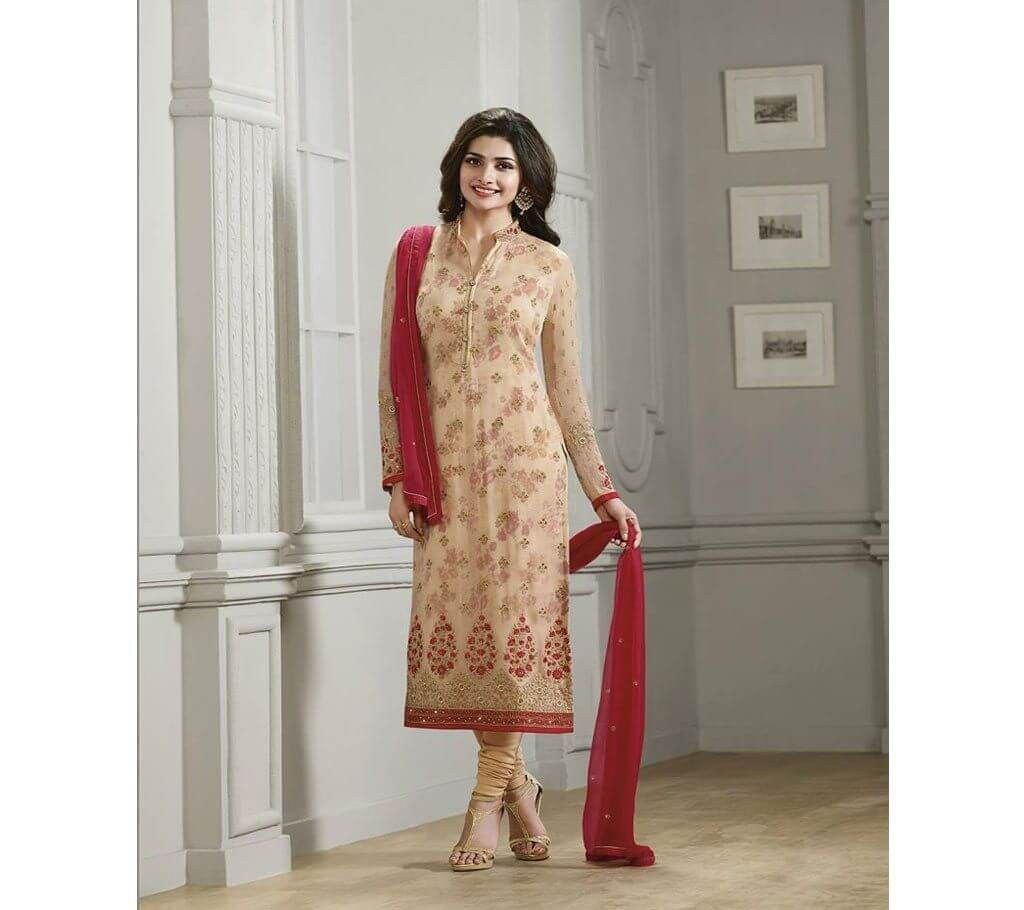Unstitced replica Georgette three piece  