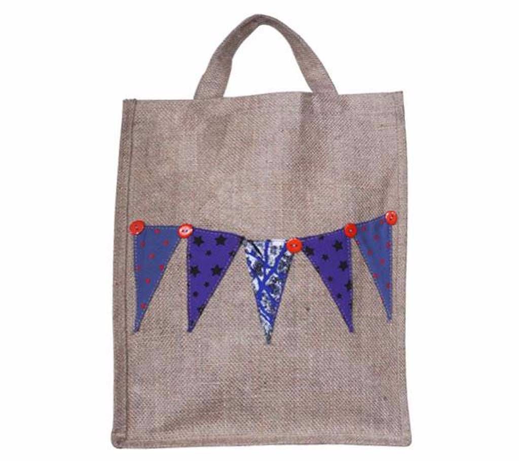 Flag Design Jute Cotton Shopping bag