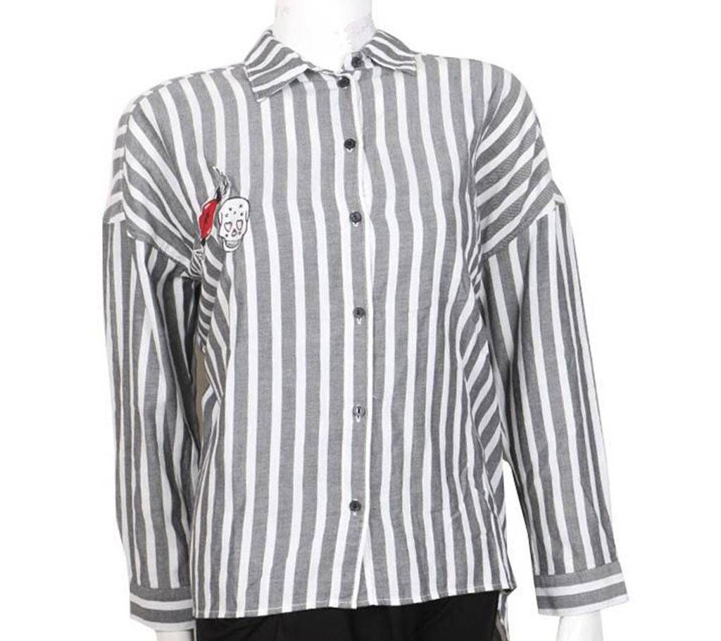 Lady's Striped Cotton Shirt