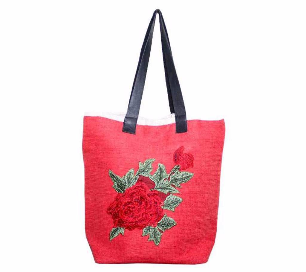 Red Flower Side Bag