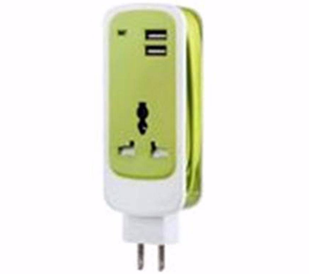 3 In 1 Dual USB Port Universal Socket(1pcs)