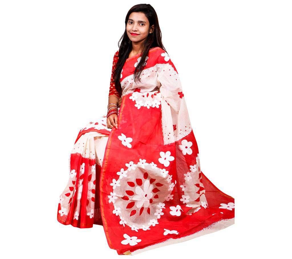 Hand painted cotton sharee 