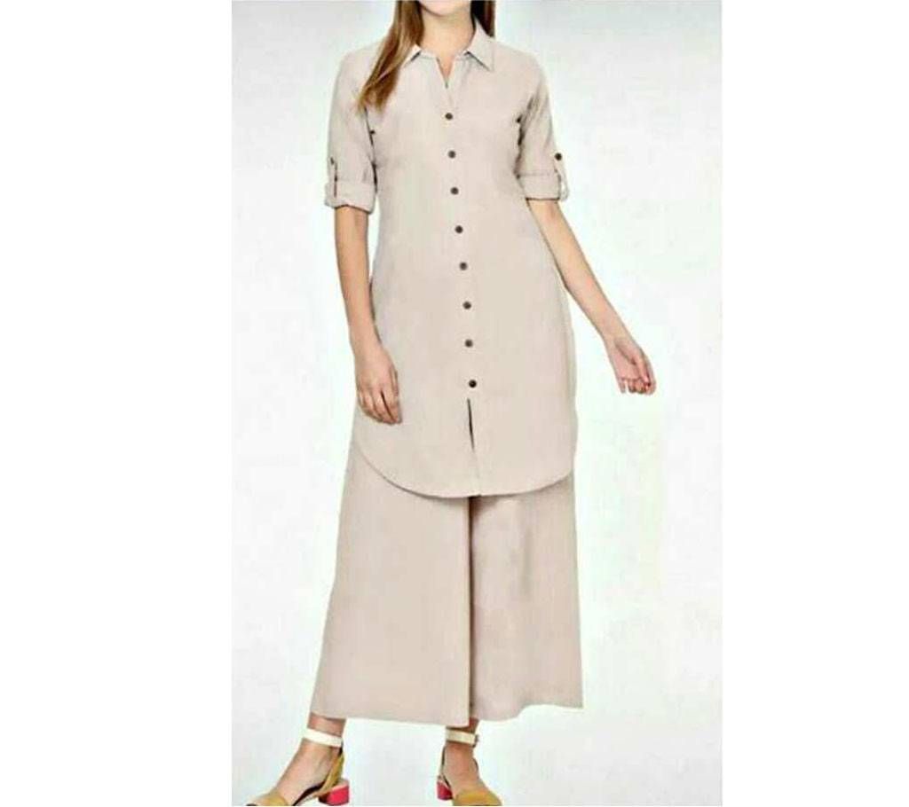 Linen kurti with palazzo 