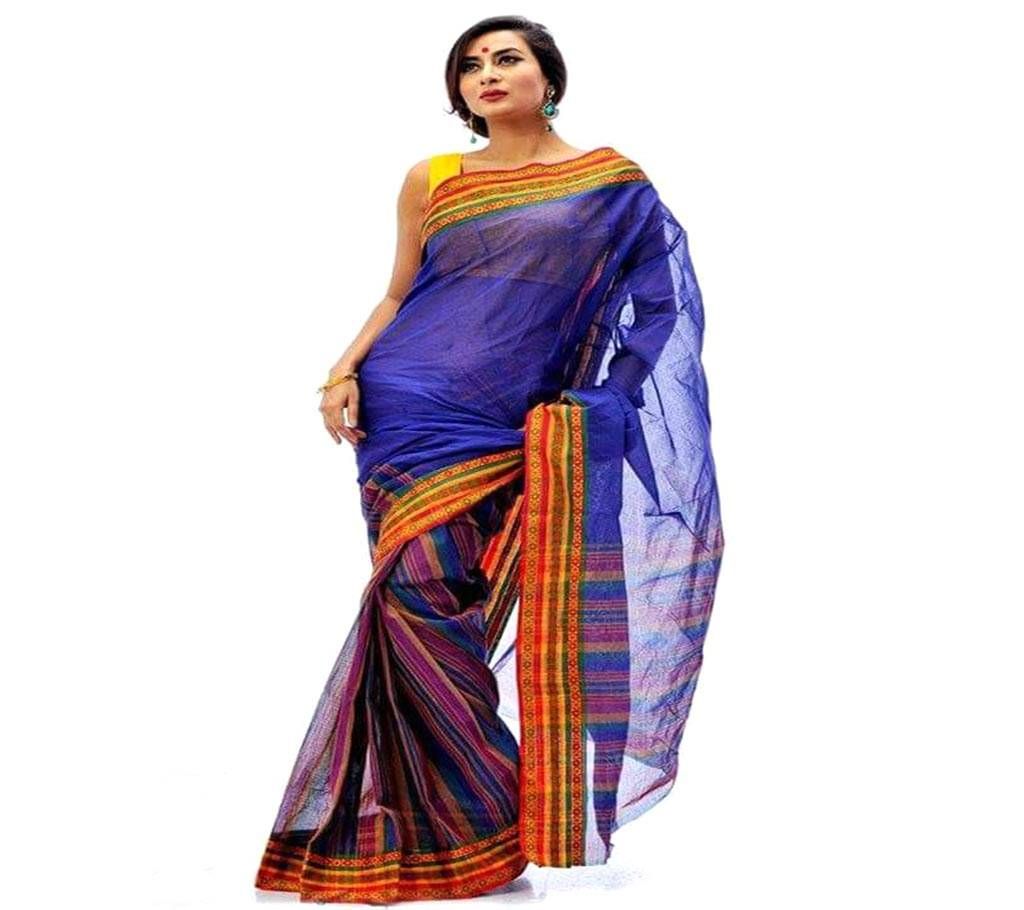Blue cotton sharee