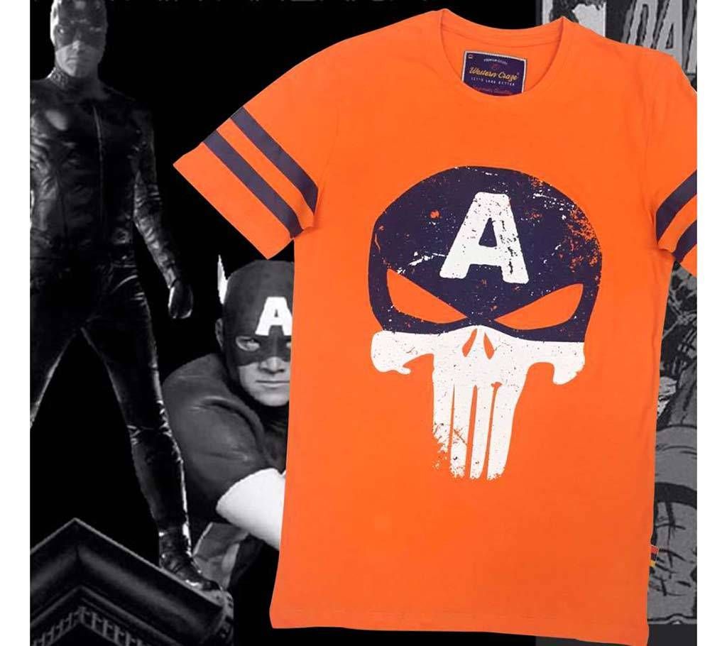 Captain America Gents Half Sleeve Cotton T-shirt 