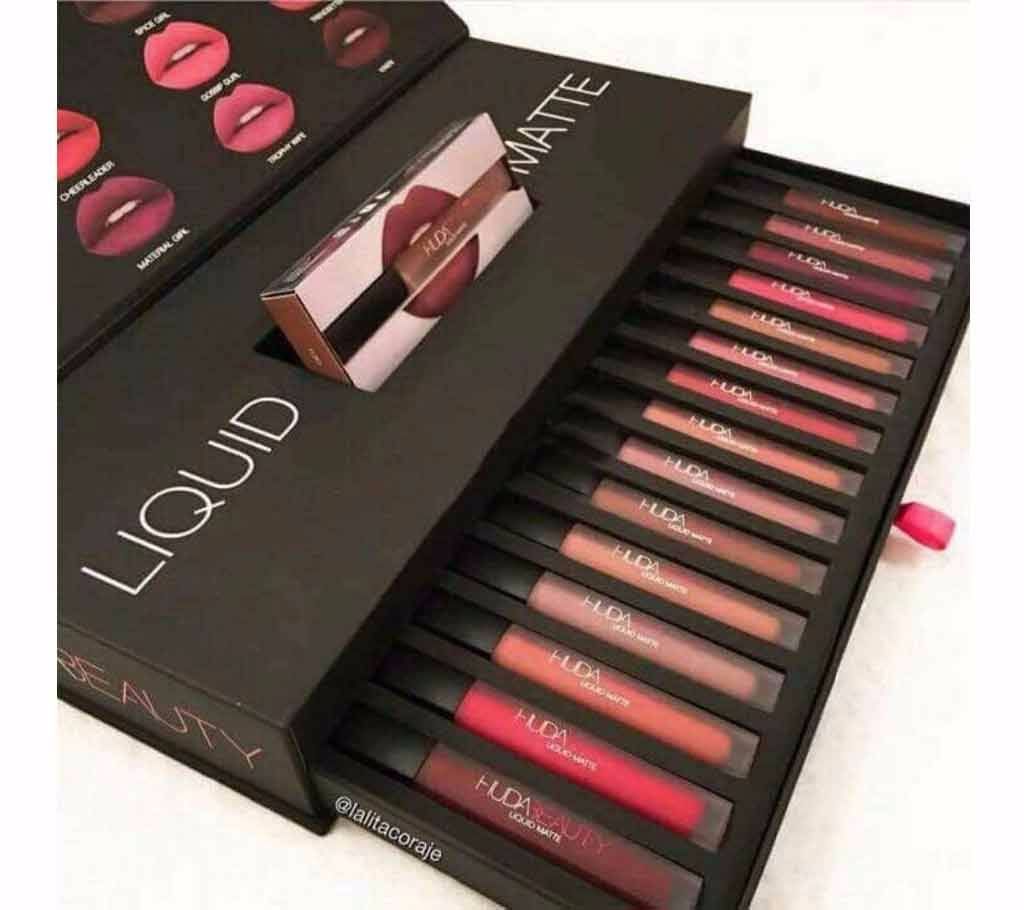 Huda Lipstick Deluxe Box 16 Pieces Set
