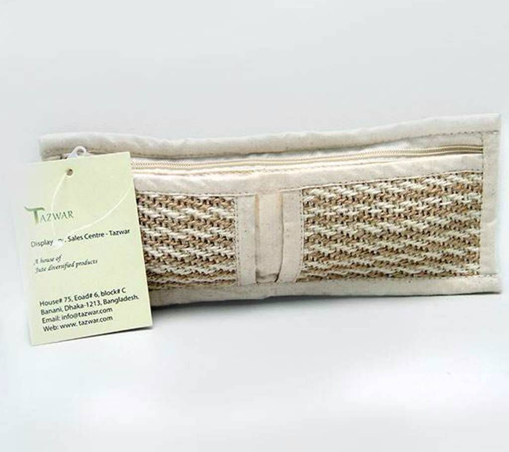 Jute Cotton Stitch Money Bag