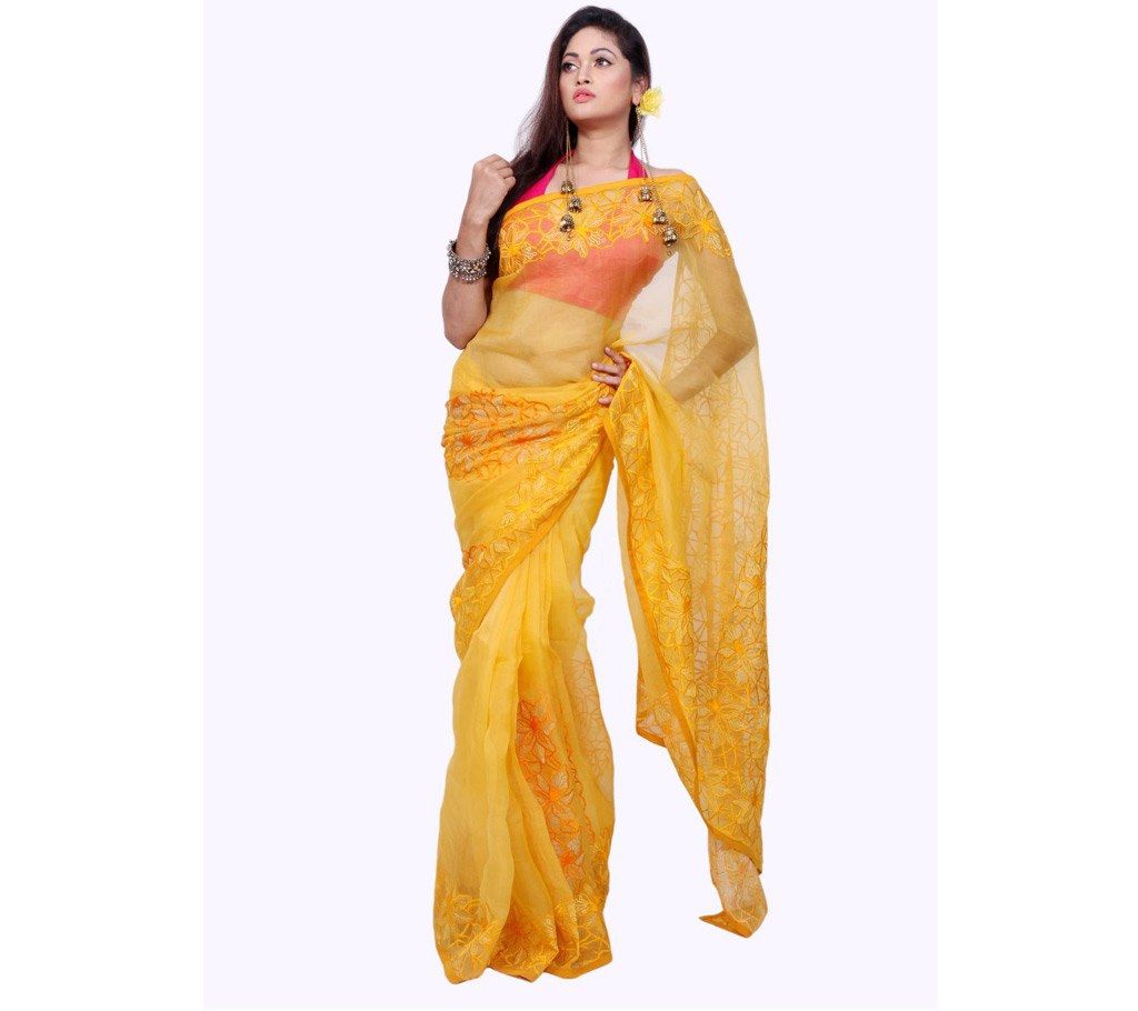 Moslin Sharee- with embroidery work 