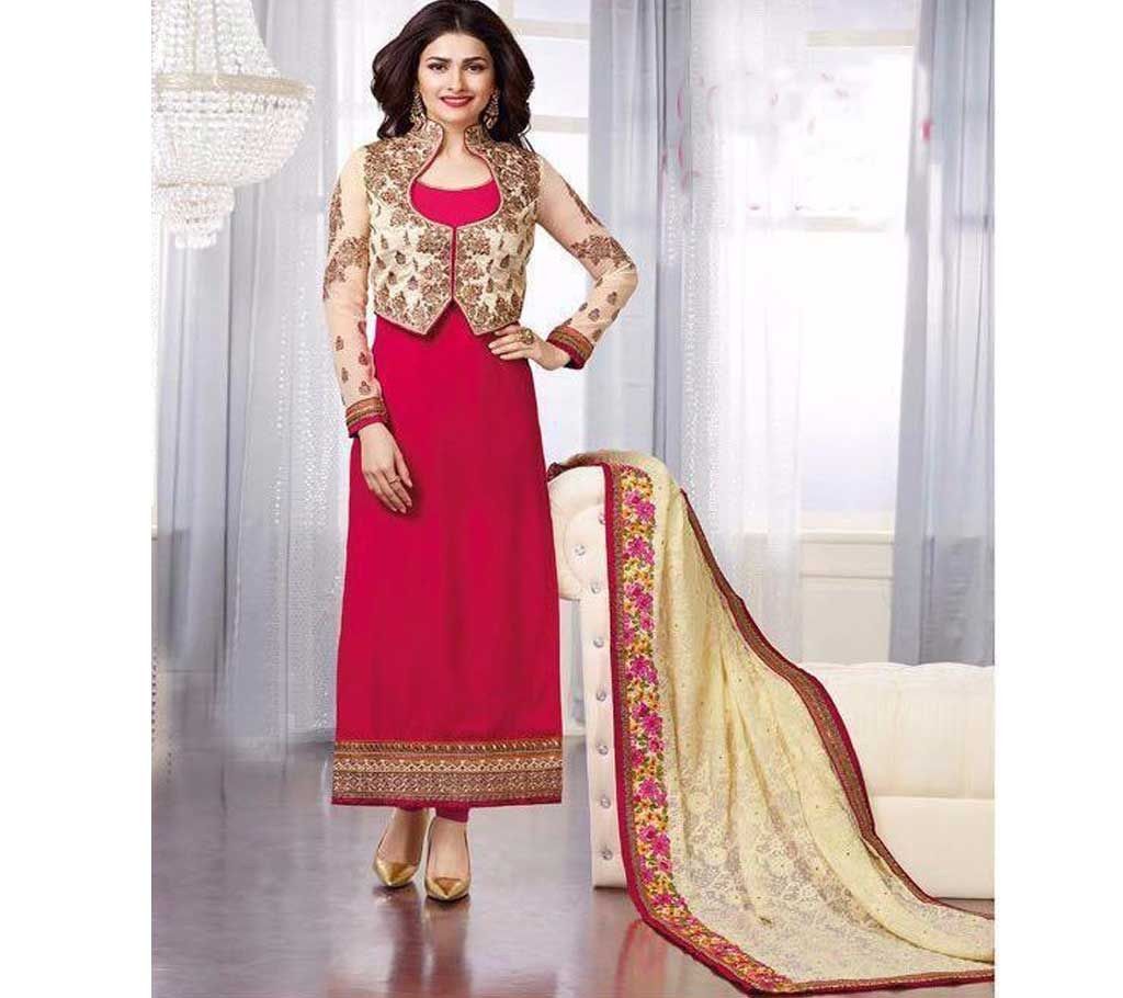 Indian semistitched Georgette Long party suit