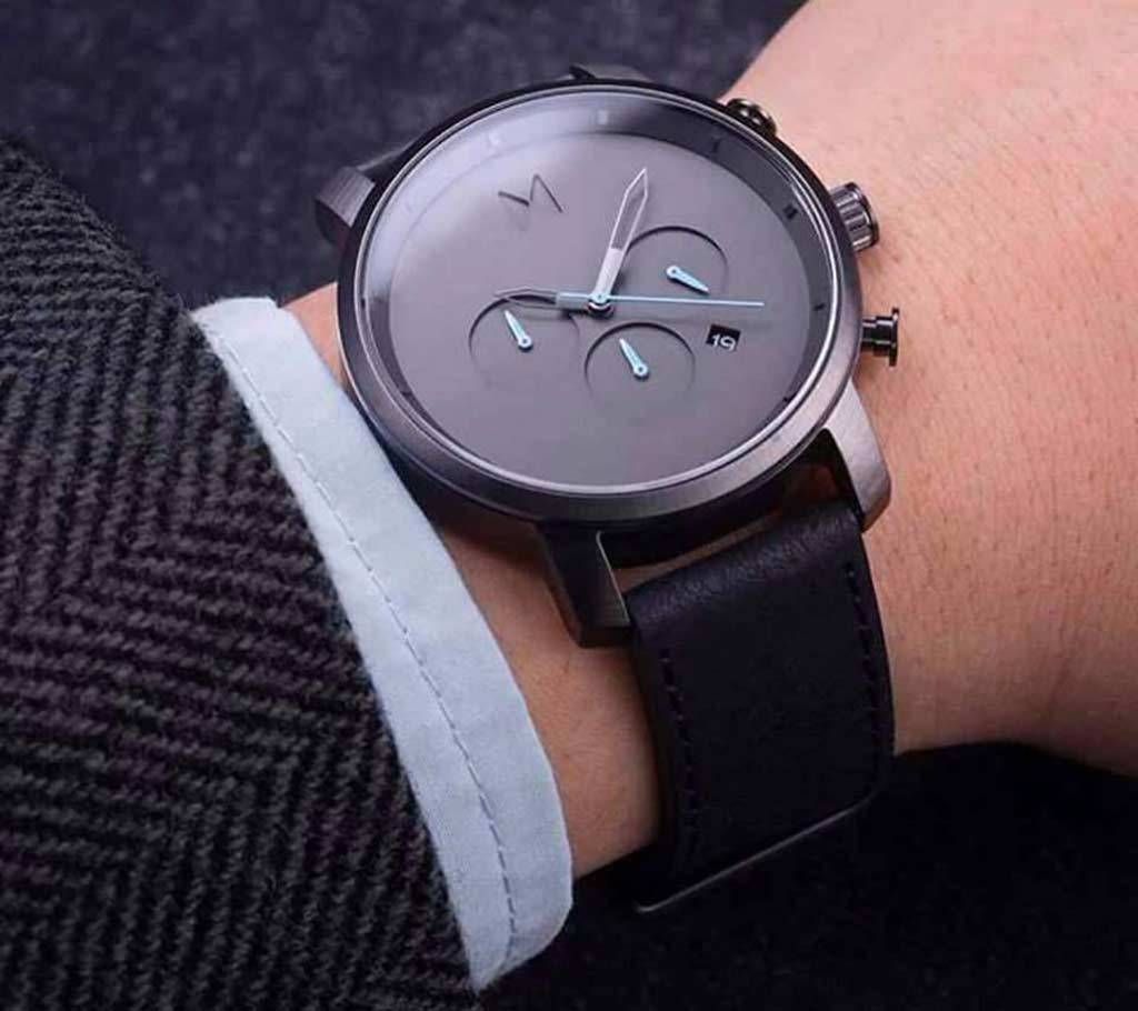 Black strap watch for men