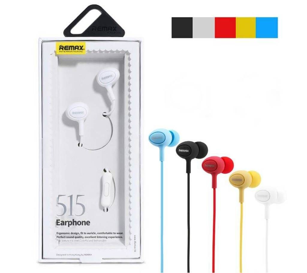 Remax RM 515 Stereo Earphone- 1 pc