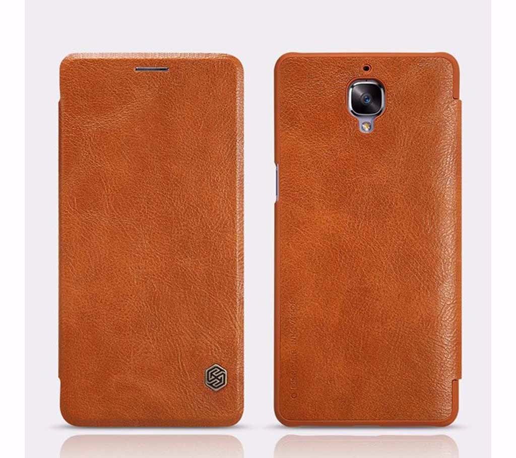 NILLKIN LEATHER CASE FOR ONEPLUS 3 -Brown