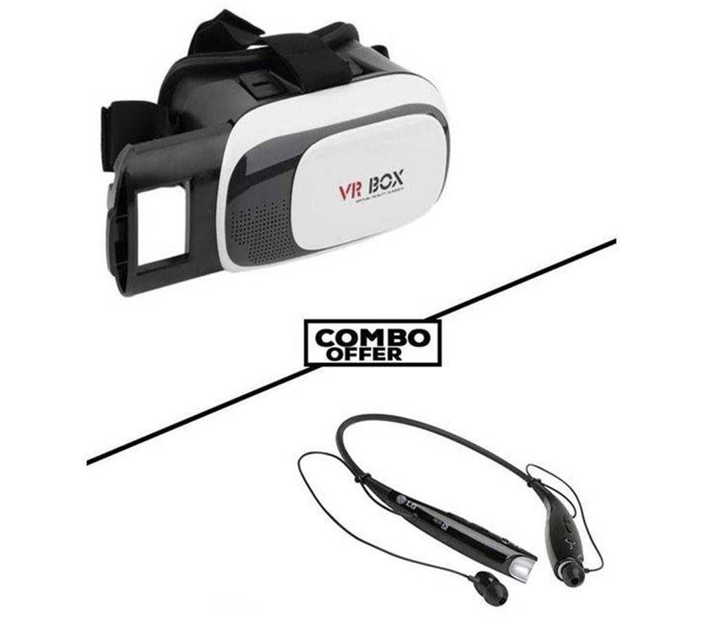 VR BOX Smart Glass+LG Tone+ Bluetooth Headset Combo 