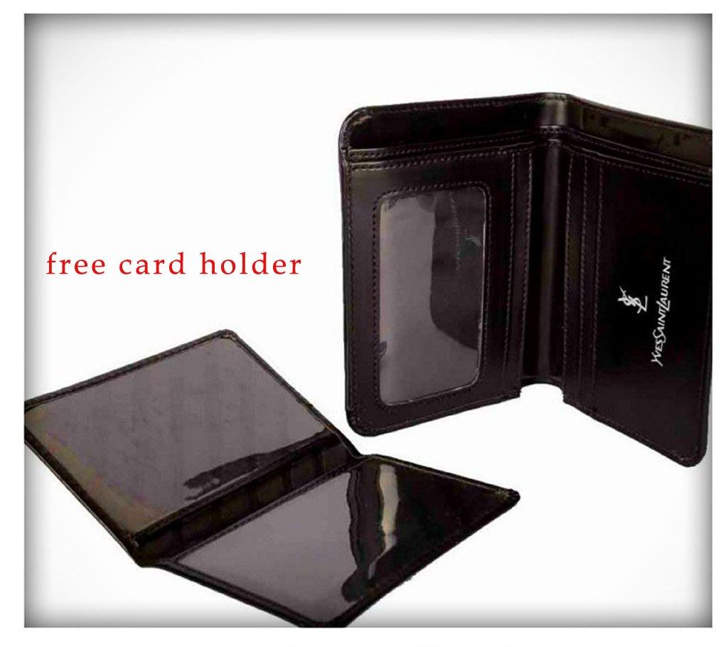 Menz black wallet+ card holder combo