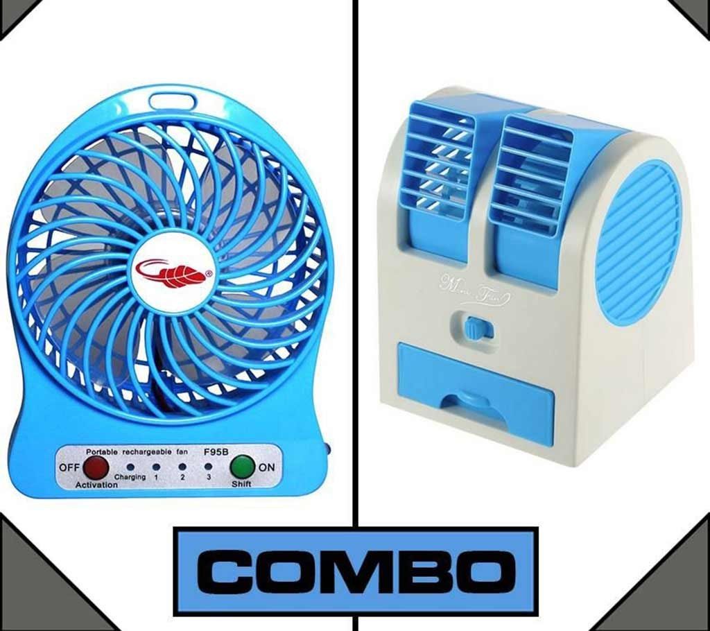 Mini Air Cooler & Mini Fan Combo 