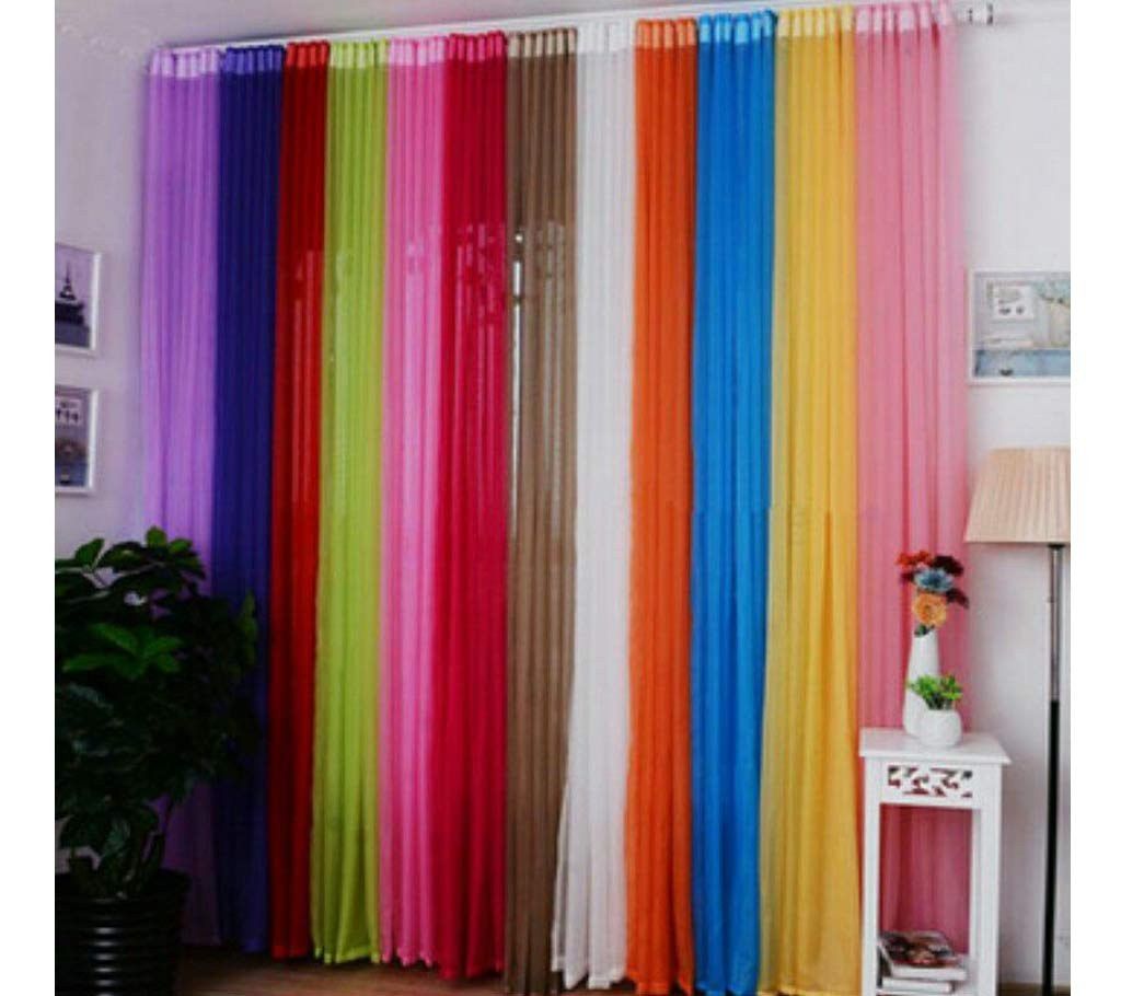 Georgette Fabric Made Colorful Curtain (Set of 2 pieces) 