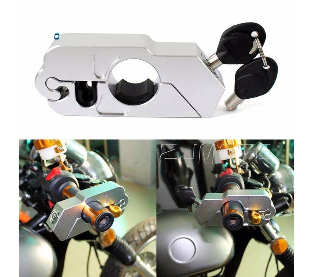 Motor cycle handlebar grip lock