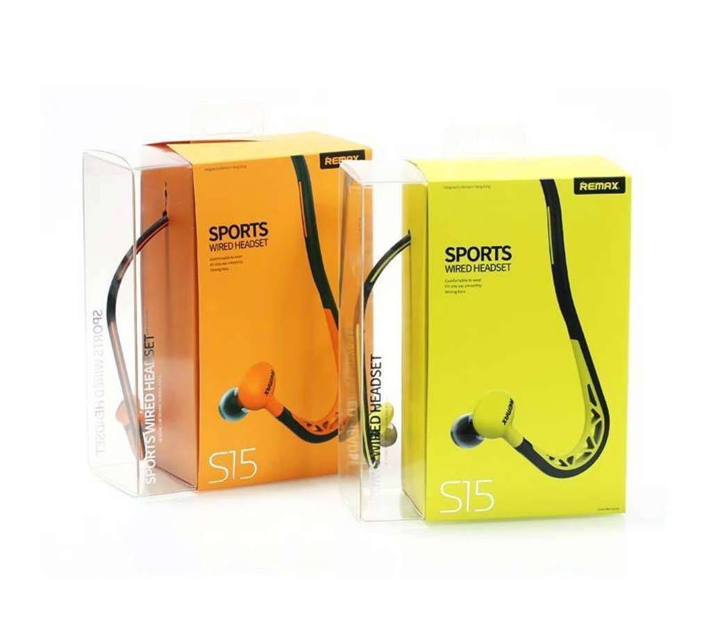 Remax S15 Sports Wired headphone