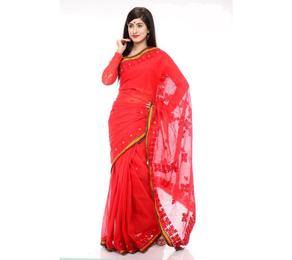 Cotton sharee with applique 
