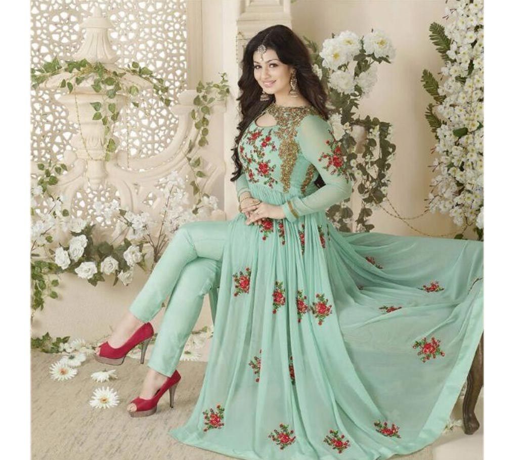 Semi Stitched Anarkali Georgette Long party Suit (Copy)