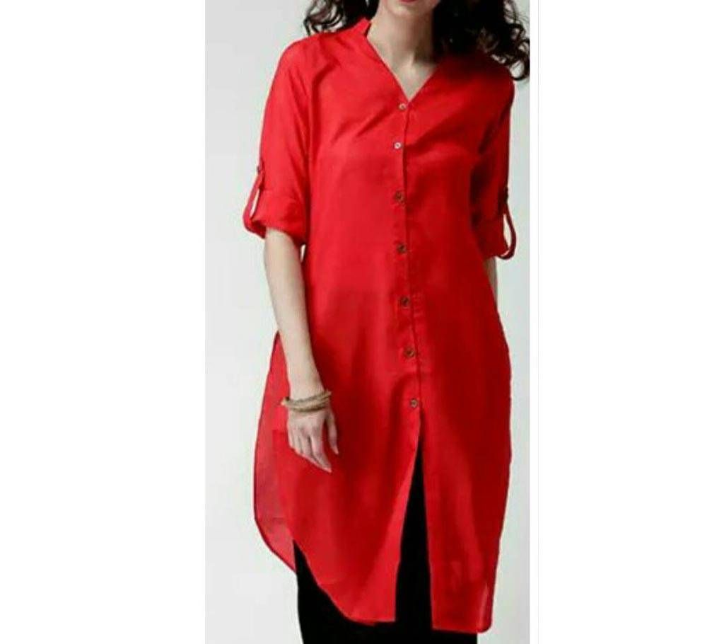 Ladies stitched long kurti with palazzo 