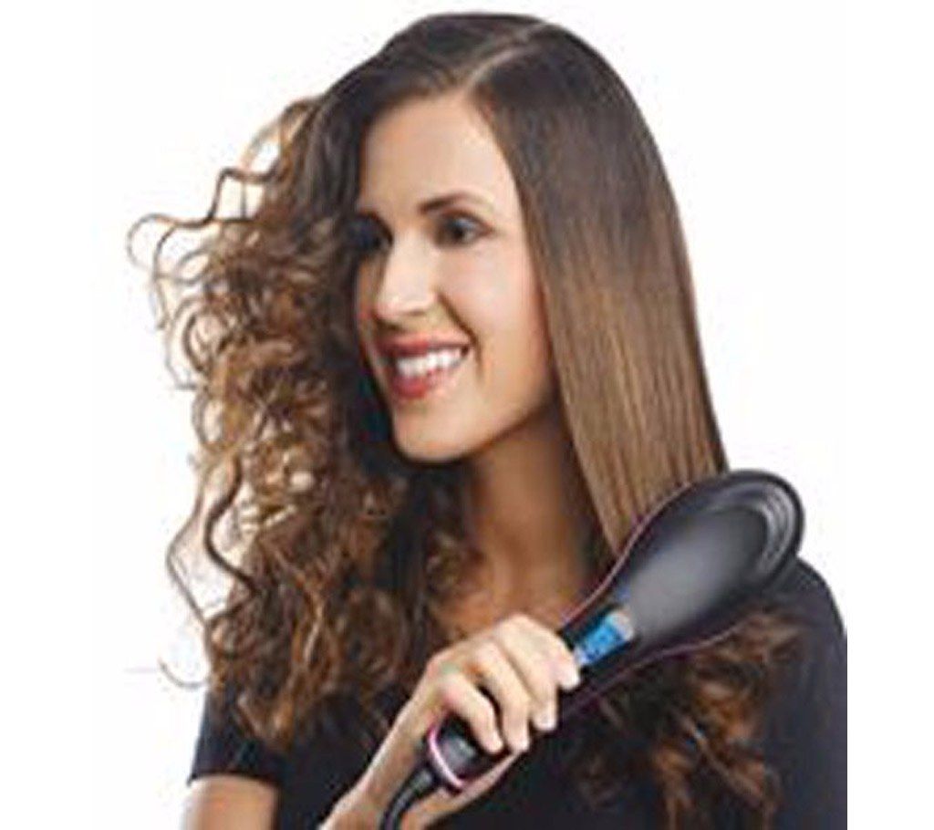 Simply Straight ceramic straightener hair brush 