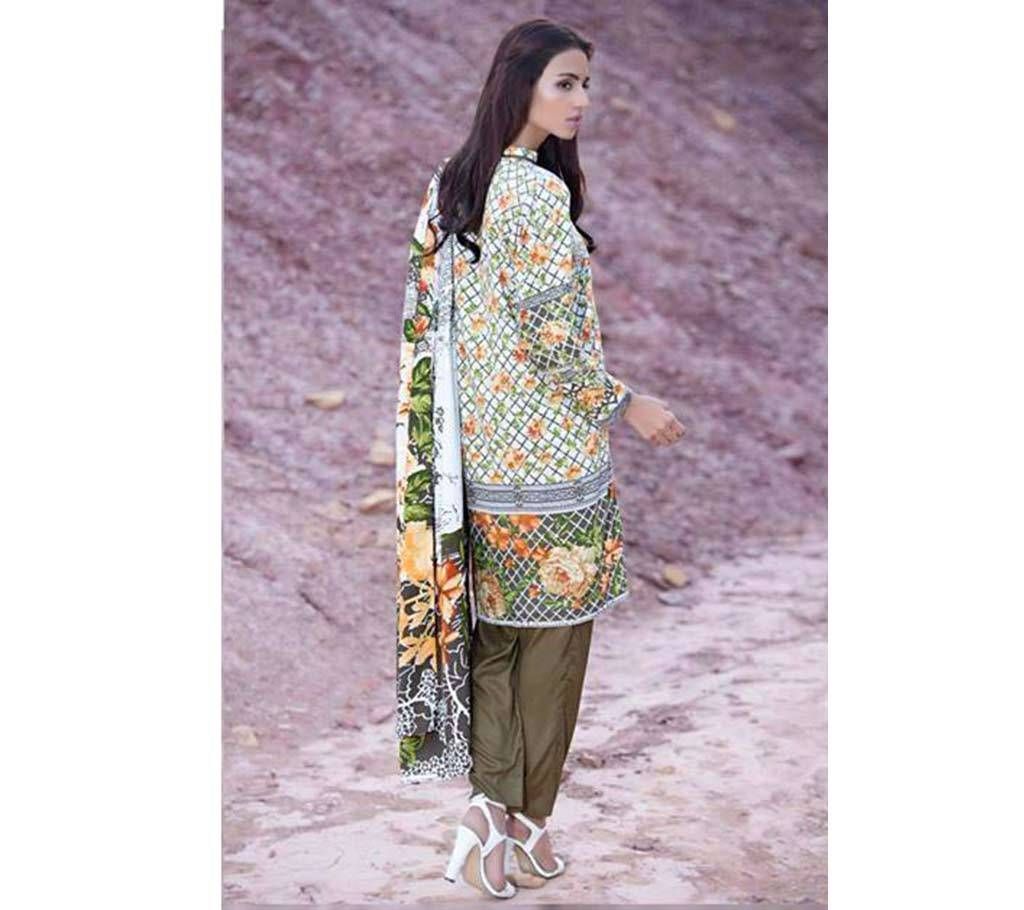 Unstitched Bright Star Lawn three pc