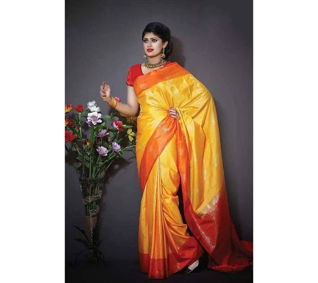 Silk Katan Saree with Embroidery work 