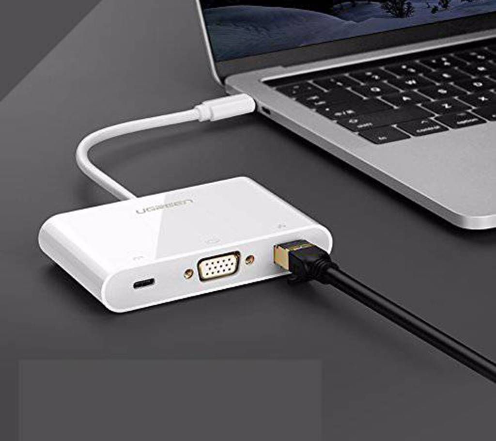 Type-C To USB+VGA+Type-C Adaptor