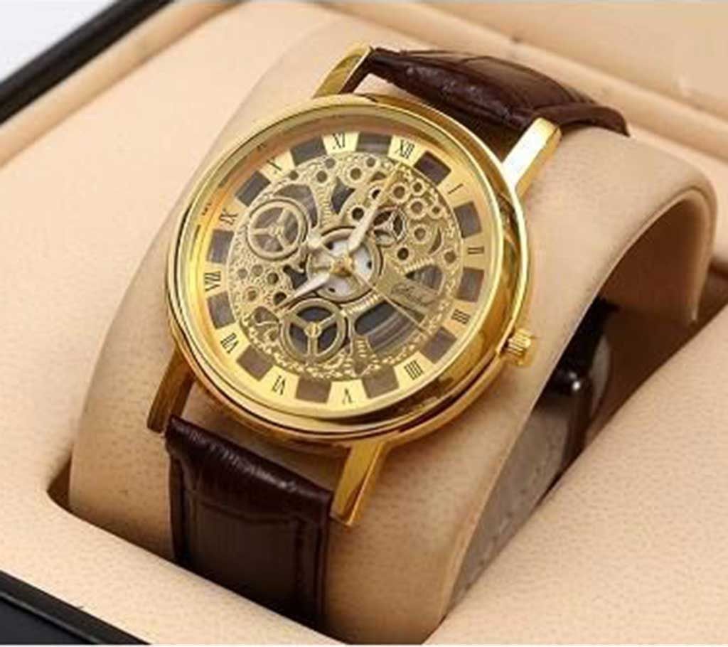 Gents Golden Dial Watch 