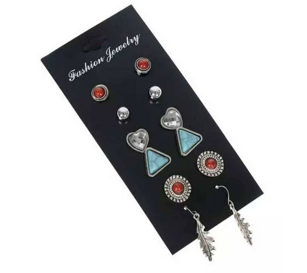 Vintage ethnic 6 pair ear ring
