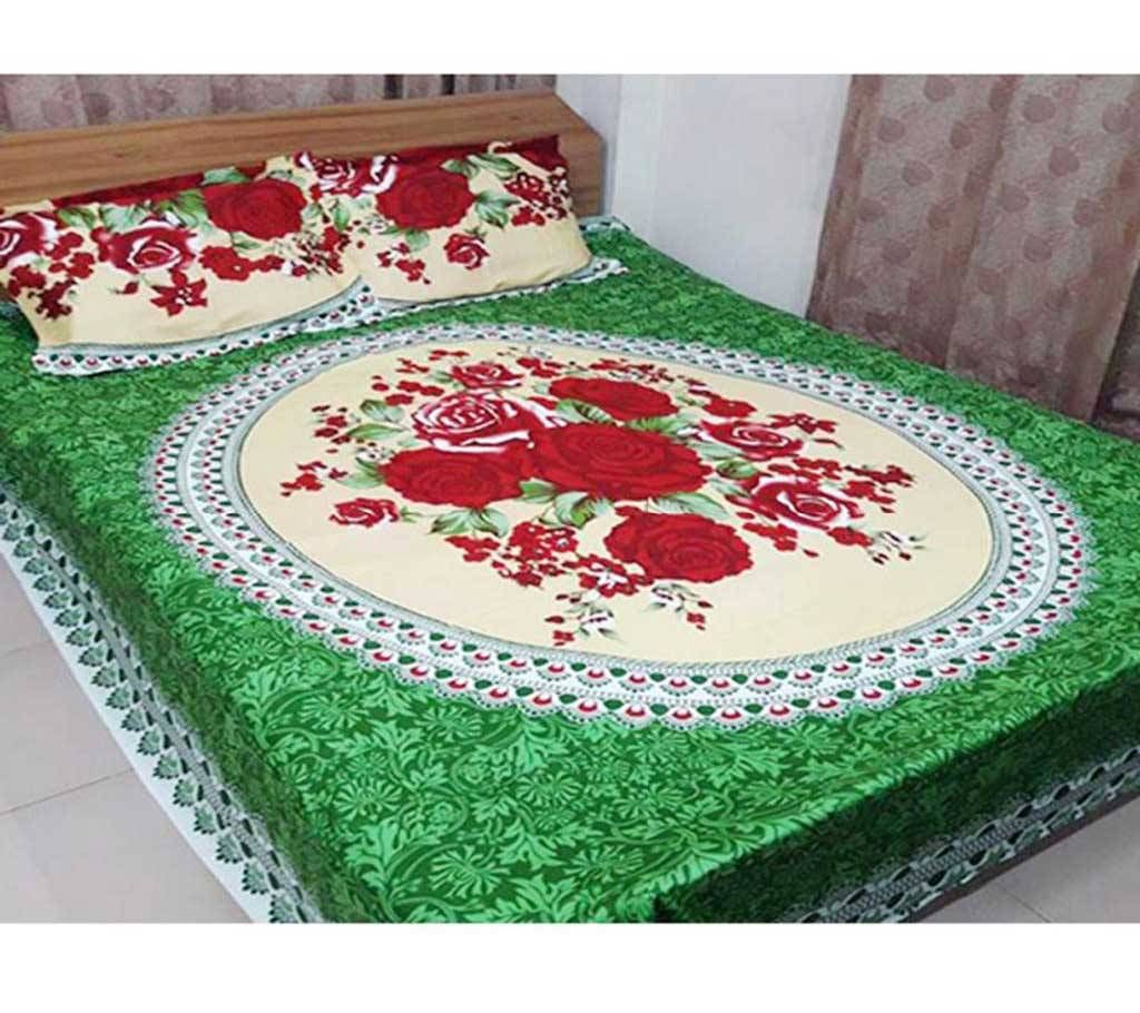 Double size bed sheet set and pillow cover 