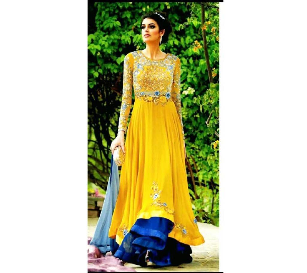 Semi-stitched Georgette round suit (Copy)
