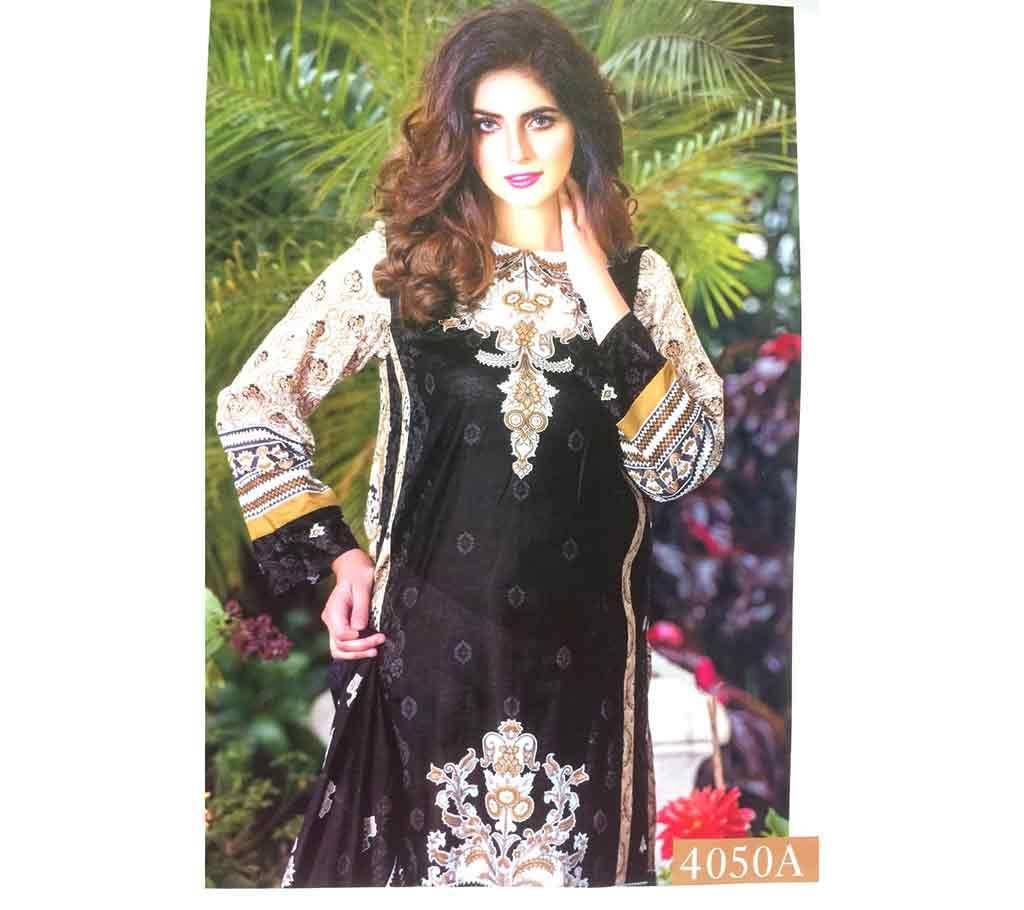 Unstitched Star Classic Printed Lawn Cotton Three Pc