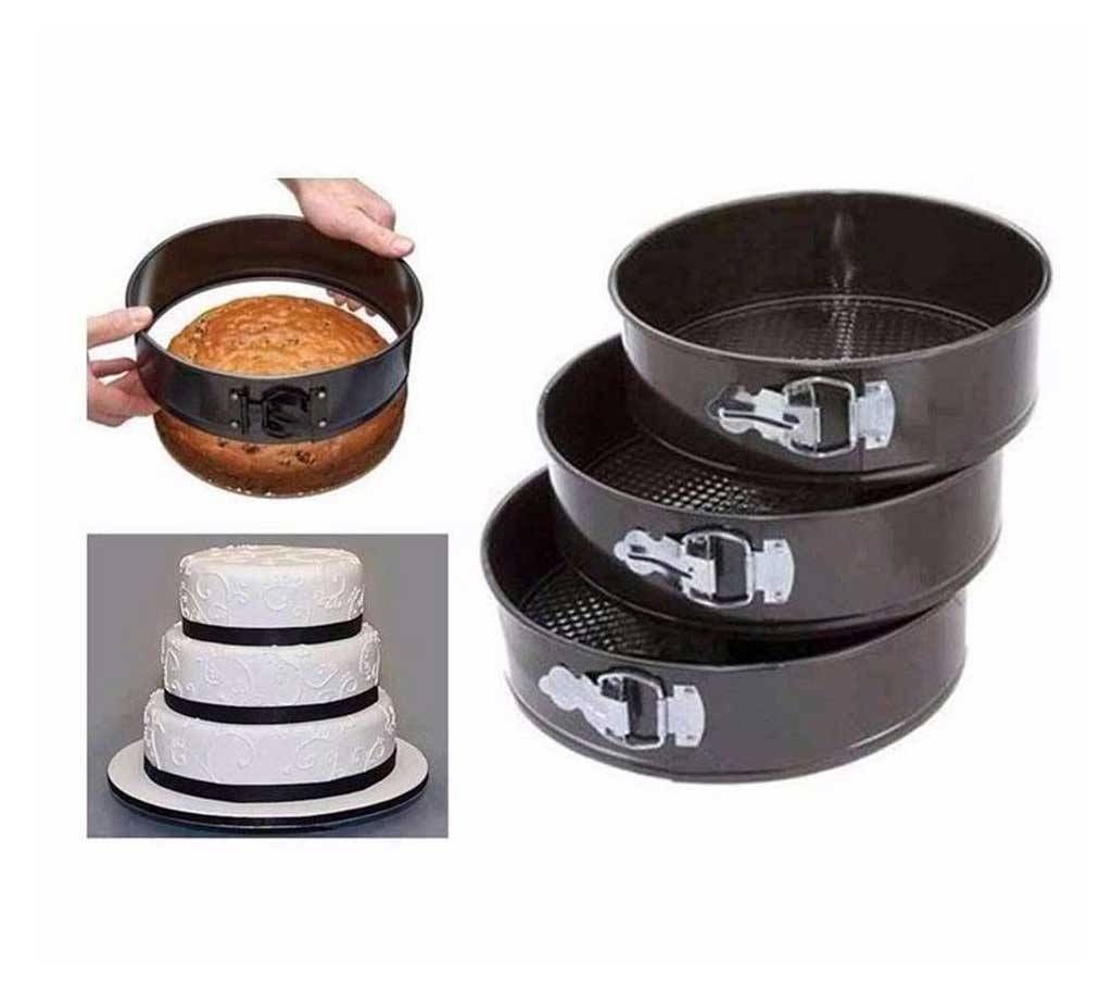 Round shaped cake pan set 3 pc