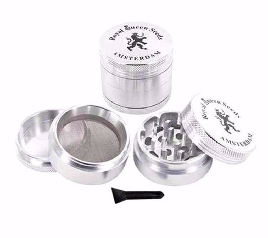 4 Parts Metal Herb Grinder - Silver