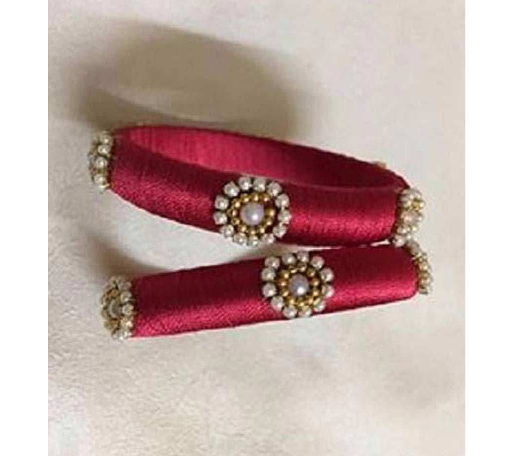 Silk yarn bangles 