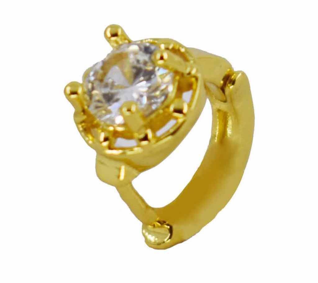 Diamond cut stone setting earring