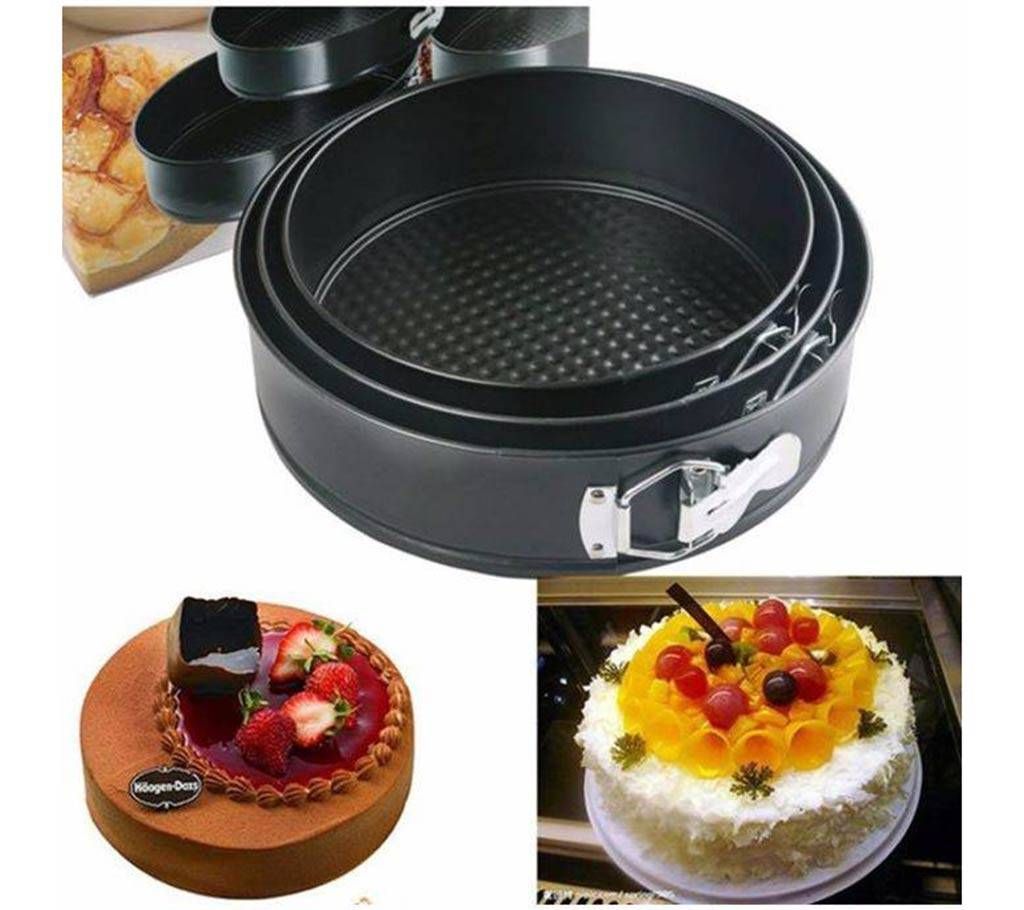 3 pcs round shaped cake mould 