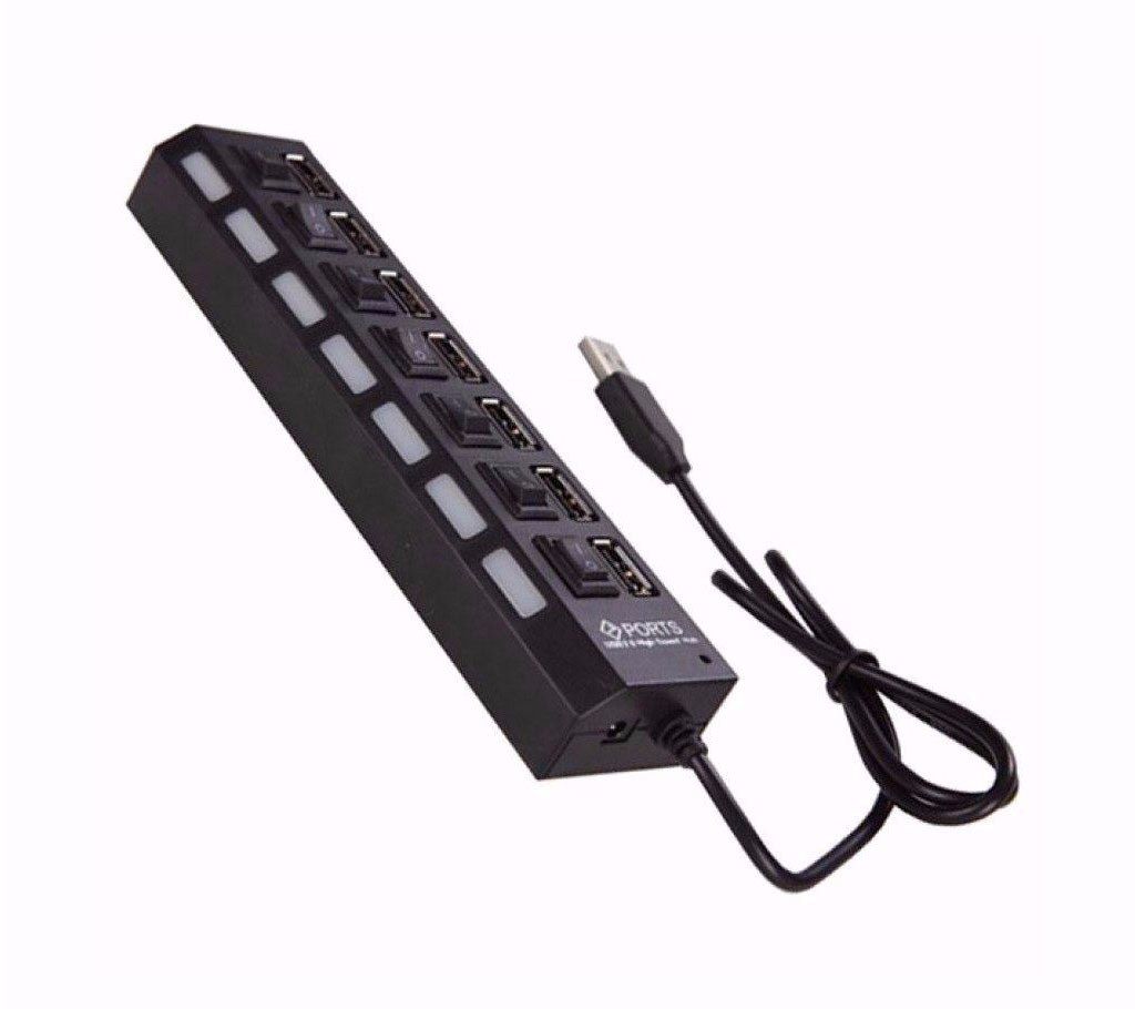 7 Ports USB Hub on/off Switches