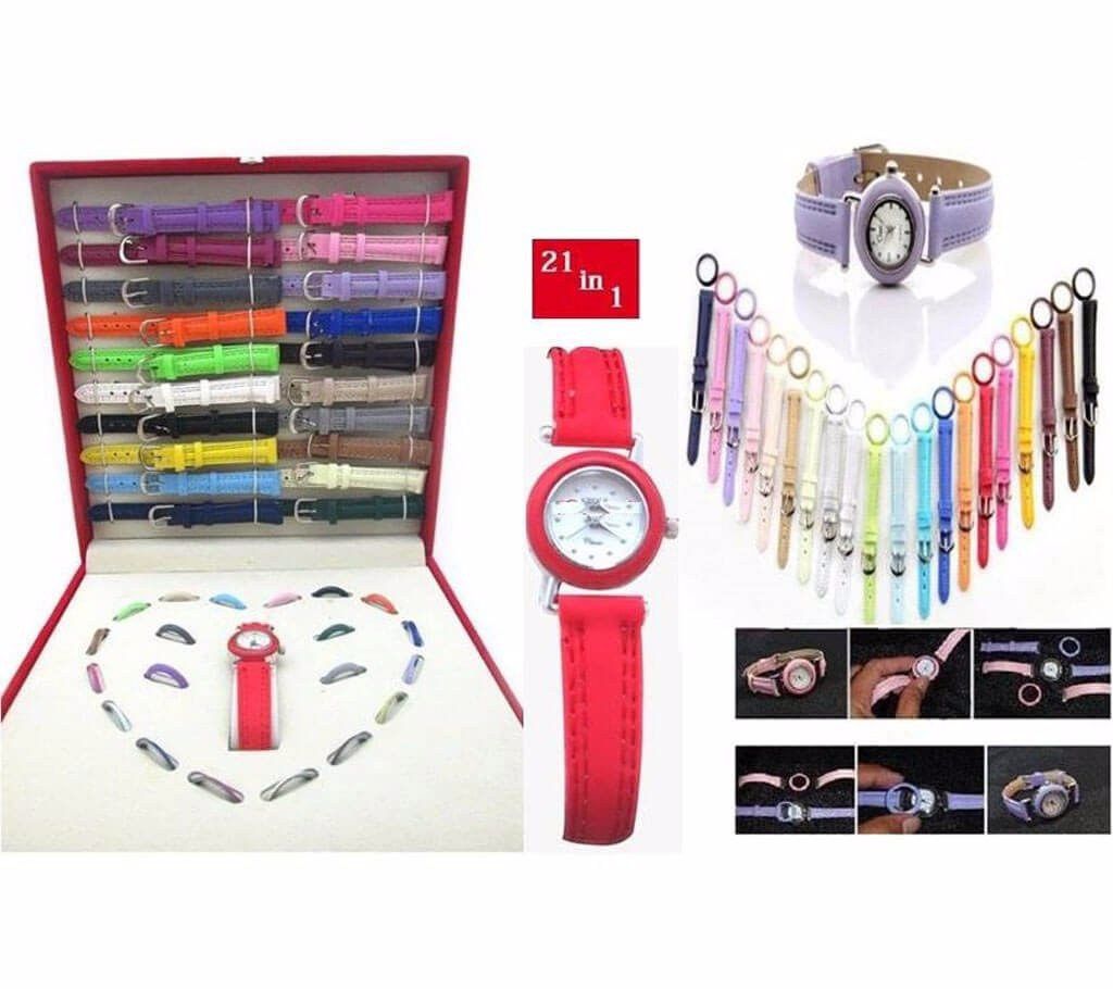 22 IN 1changebale dial and belt watch