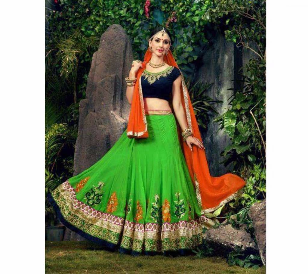 Indian Anarkali Semistitched Georgette Three-Pcs (Copy)