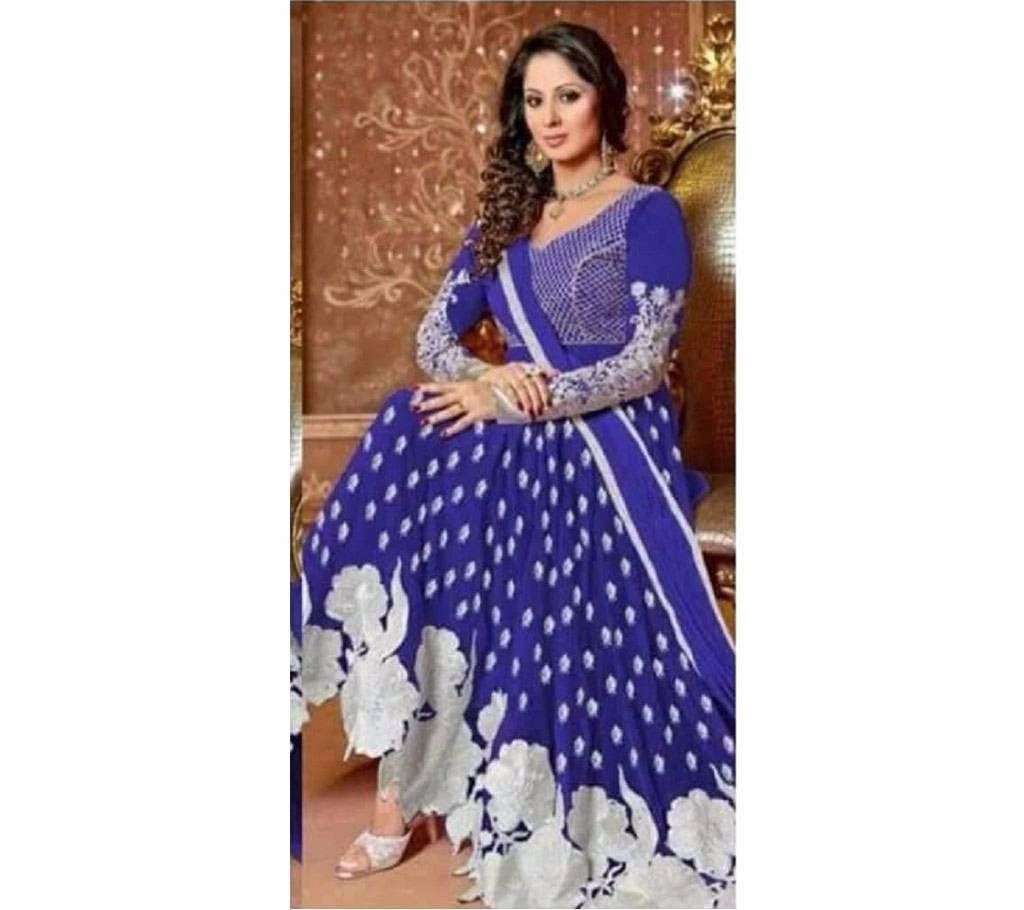 Unstitched Indian Embroidery Georgette Long Suit - Copy