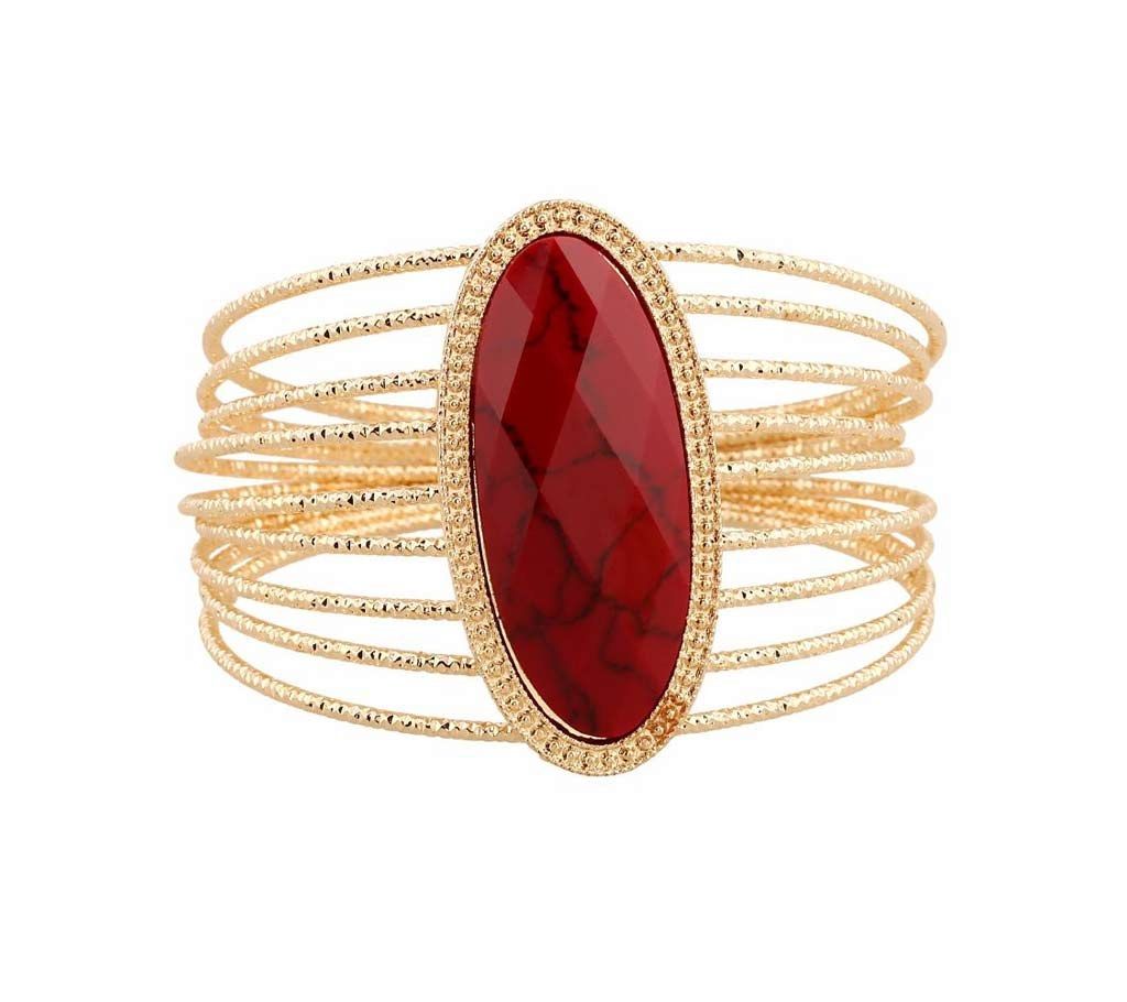 Ruby stone setting bracelet