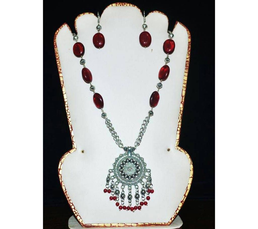 stone setting pendant with ear ring 