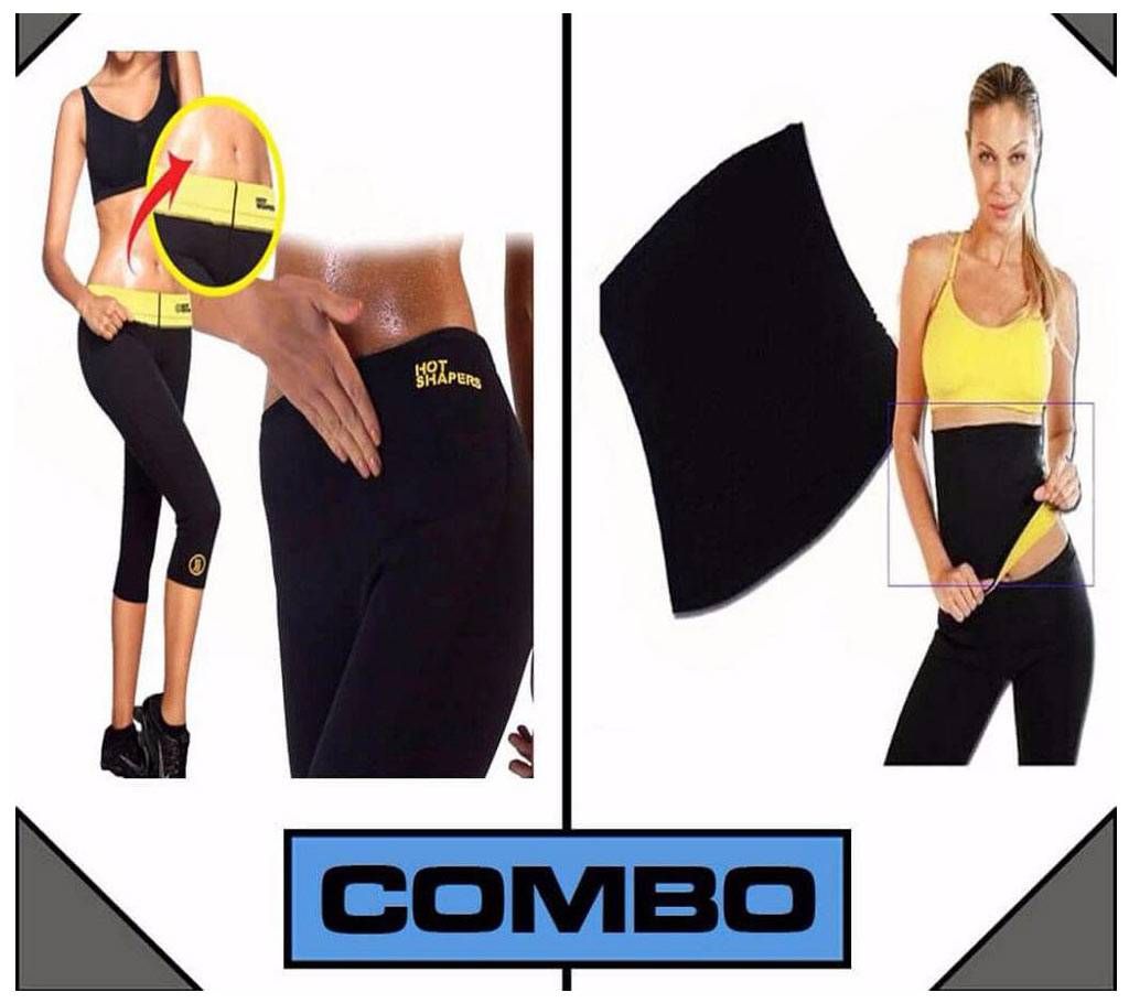 Hot shaper slimming pant and belt combo