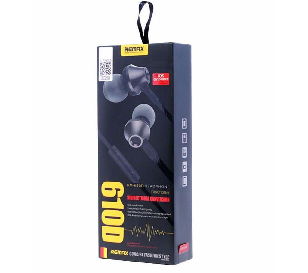 REMAX RM-610D Super Base Earphone (Black)
